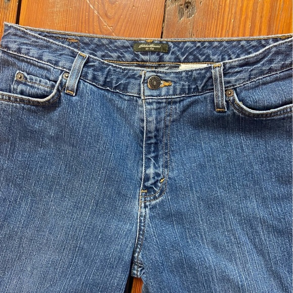 Eddie Bauer Women's Authentic High-Rise Blue Jeans Size 10S Straight Fit Denim - Picture 8 of 13